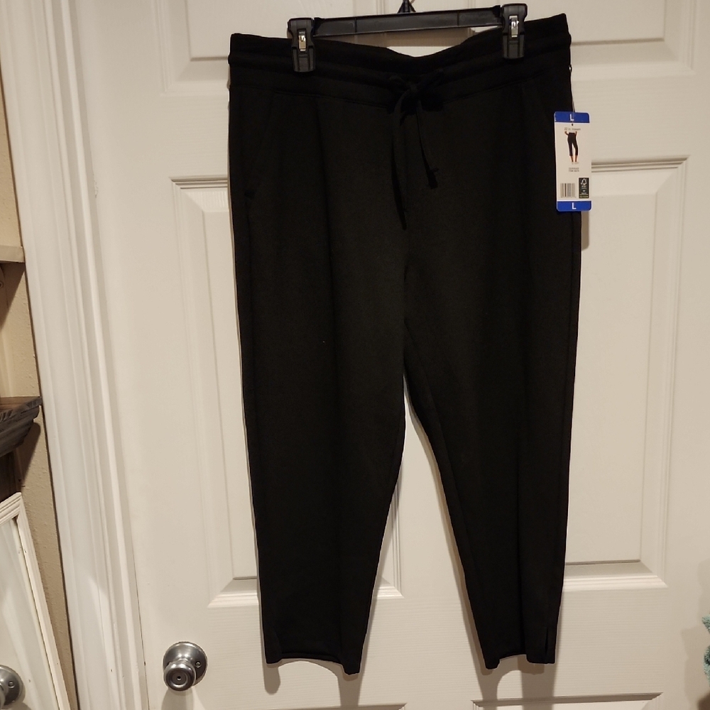 Black cropped pants:  size Large